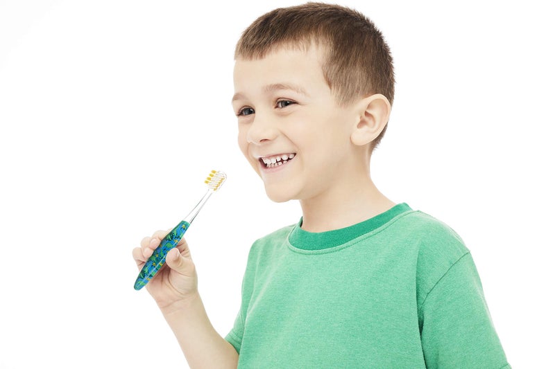 Ooak,Manual Kids Toothbrush, Tapered V++Max Soft Bristles, 2 Pack - Dinosaur - Image 4